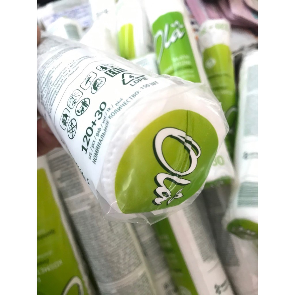 [120+30] Bông tẩy trang Ola 150 miếng (dập viền) | BigBuy360 - bigbuy360.vn