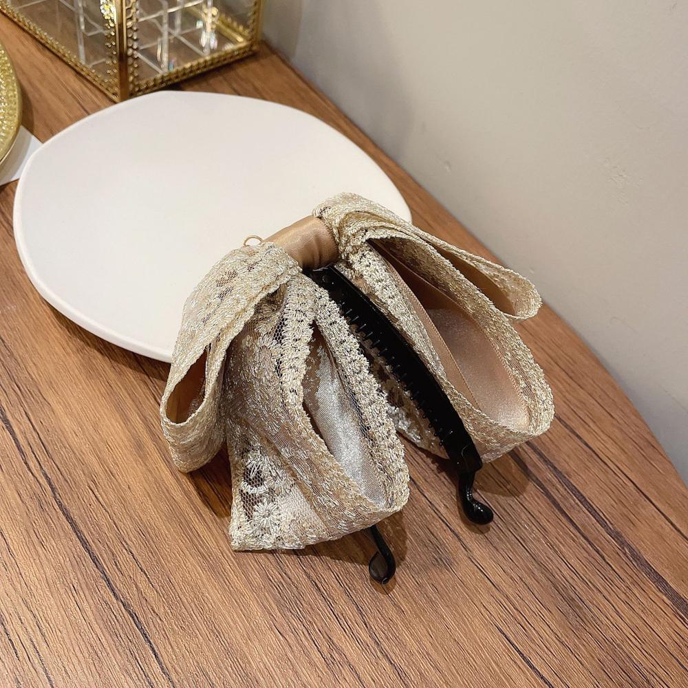 Kẹp Tóc Đuôi Ngựa Đính Ngọc Trai Màu Trơn Phong Cách Hàn Quốc Thời Trang Cho Nữ Giá Đỡ