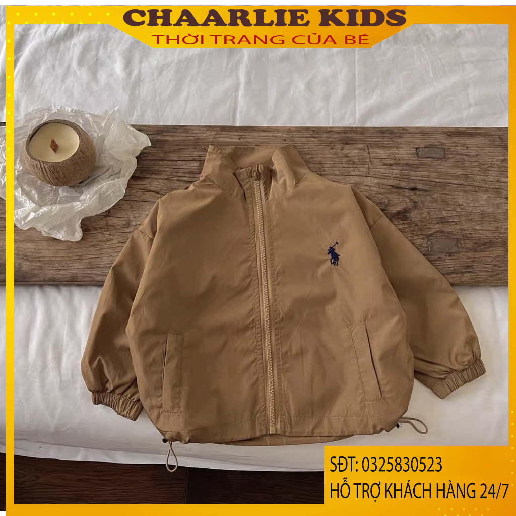 Áo Khoác Gió Lacos Áo Khoác Gió Thu Đông Dày Dặn Giữ Ấm Cho Bé Từ 8Kg Đến 32Kg Thời Trang Trẻ Em Chaarlie Kids