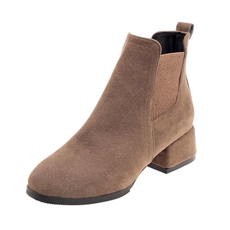 Chelsea Giày Boot Cao Gót Phong Cách Hàn Quốc Trẻ Trung Dành Cho Nữ