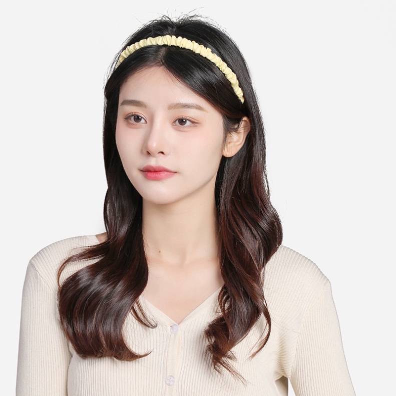 Băng đô cài tóc dễ thương bờm cute phụ kiện cho cô dâu lụa nhún satin iLita mặc áo dài nữ đẹp Hàn Quốc hottrend 2023