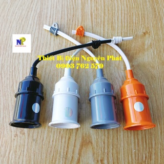 [PIPO] Đuôi Đèn Kín Nước Màu Xám E27 (Dây 20cm) Cao Cấp