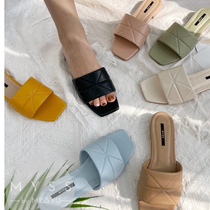 Dép bệt nữ bản ngang đường chỉ giữa 1.5cm thời trang MYSS - DE85