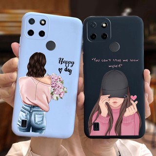 Ốp điện thoại tpu dẻo họa tiết trái tim xinh xắn thời trang cho Realme C21Y C11 2021 21y C 11 2021