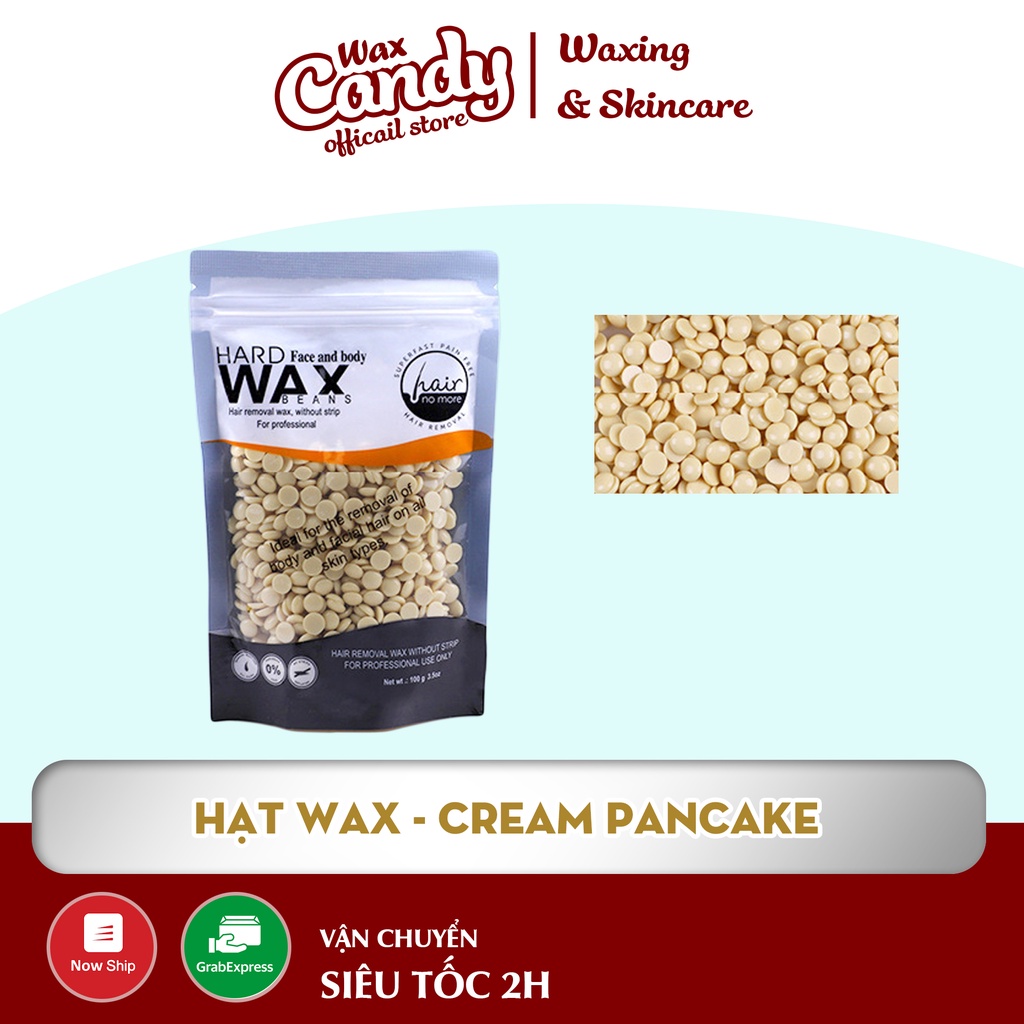 Sáp wax lông nóng Hard Wax Bean 100Gram FACE & BODY WAXING CANDY WAX - TẶNG KÈM QUE GỖ