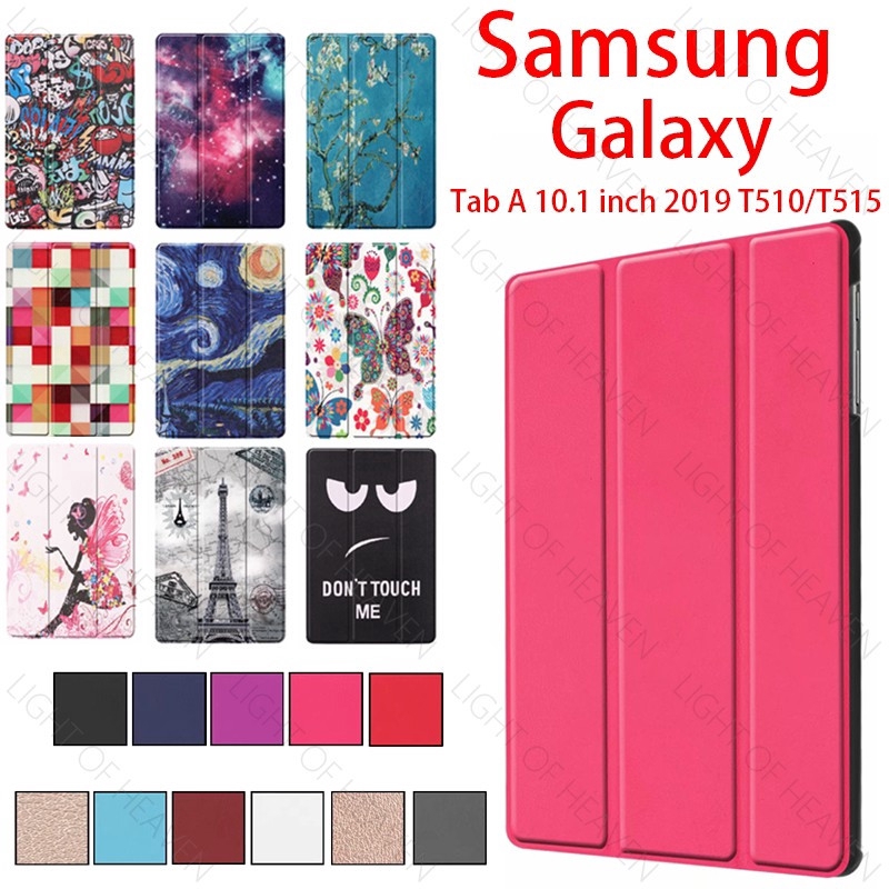 Samsung Galaxy Tab A 10.1 2019 T510 T515  Bao da máy tính bảng nắp lật phối nhựa PC ôm sát Smart | WebRaoVat - webraovat.net.vn