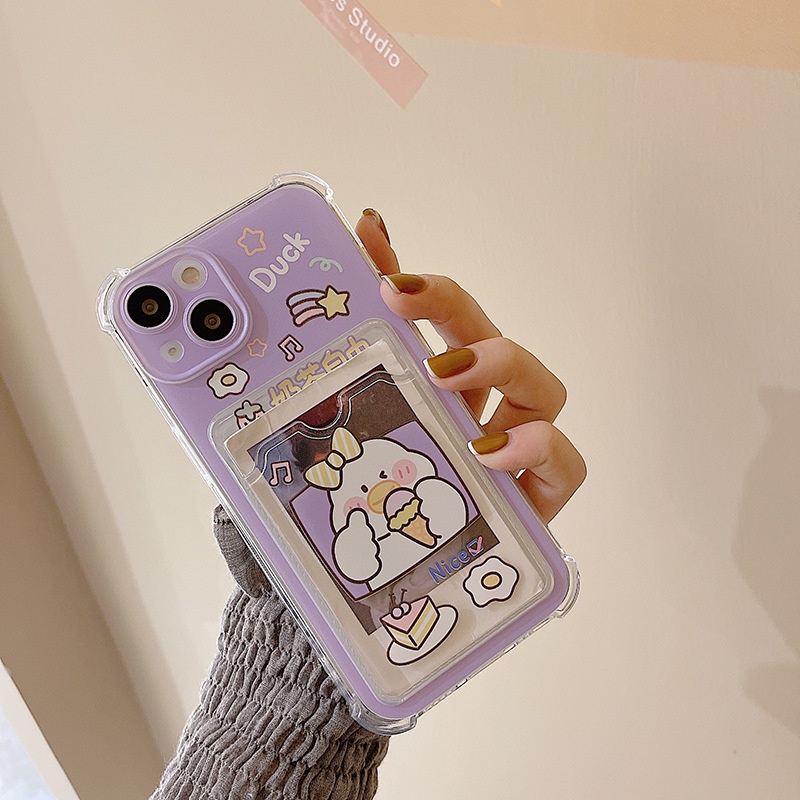 Ốp lưng iphone Ốp điện thoại mềm có ngăn đựng thẻ chống rơi thời trang cho iphone 13 11ProMax/XR/xmax XS 13promax 7p/8p/13 Dinuo case