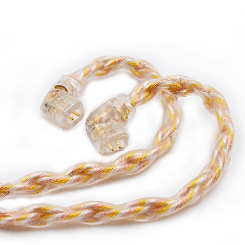 Dây vàng bạc đồng 784 lõi dành cho tai nghe KZ, mix gold silver and copper, chuẩn C dành cho zsn,zsnpro,zsx,as16