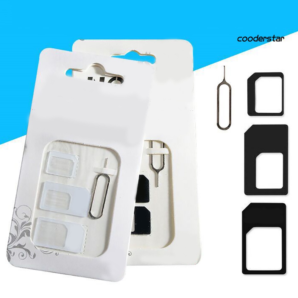 Set 4 Đầu Chuyển Đổi Sim Sang Micro / Tiêu Chuẩn Cho Điện Thoại