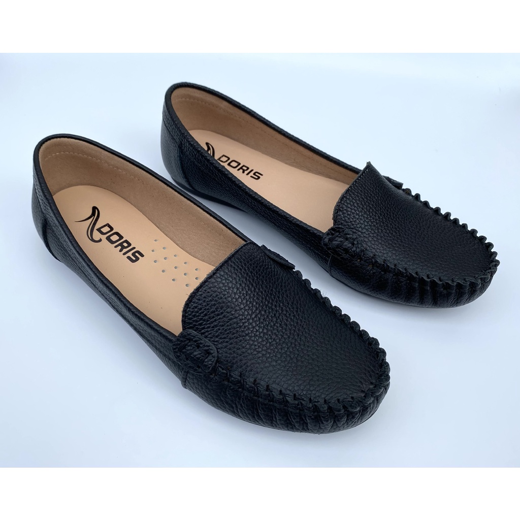 Giày Búp Bê Mọi Đế Bệt Da Bò Thật DORIS DR011