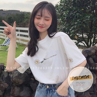 Áo Thun Nữ ❤️FREESHIP❤️ Giảm 5k khi nhập [AOTH5T] Họa Tiết FLOWER Hoa Cúc UNISEX