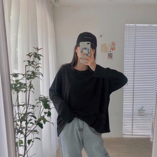 Áo pull cotton oversize dài tay