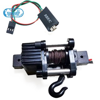 🍭 Electrical Automatic Winch + 4CH Control Cable For 1/16 WPL B14 B24 B36 C34 C44 MN90 Q65 RC Car Accessories Toys