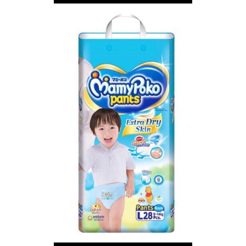 Tã quần mamypoko L28/xl24 /xl24 boys /xxl20 boys