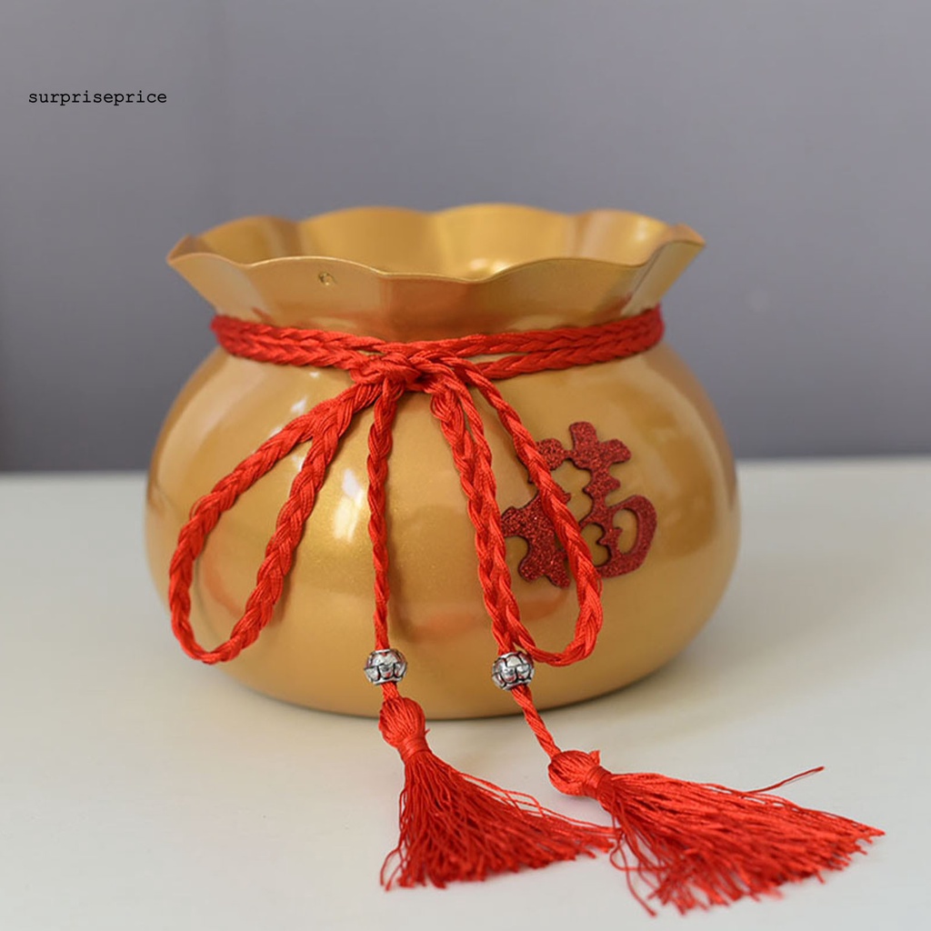 SPA Chậu hoa may mắn bằng kim loại hình túi xách đựng hoa mắt mang lại sự may mắn mùa xuân