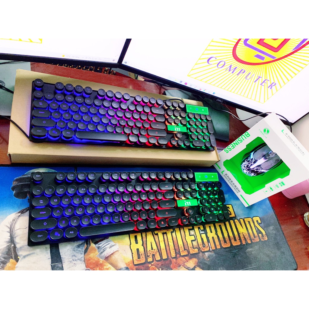 Phím máy tính Gaming Giả Cơ Chuyên Game Q93 LED 7 Màu - TẶNG KÈM CHUỘ GAMING CỰC CHẤT -Máy Tính 2T