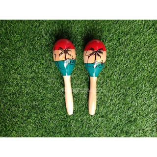 1 cặp gỗ âm nhạc Maraca 25cm bằng gỗ cho bé
