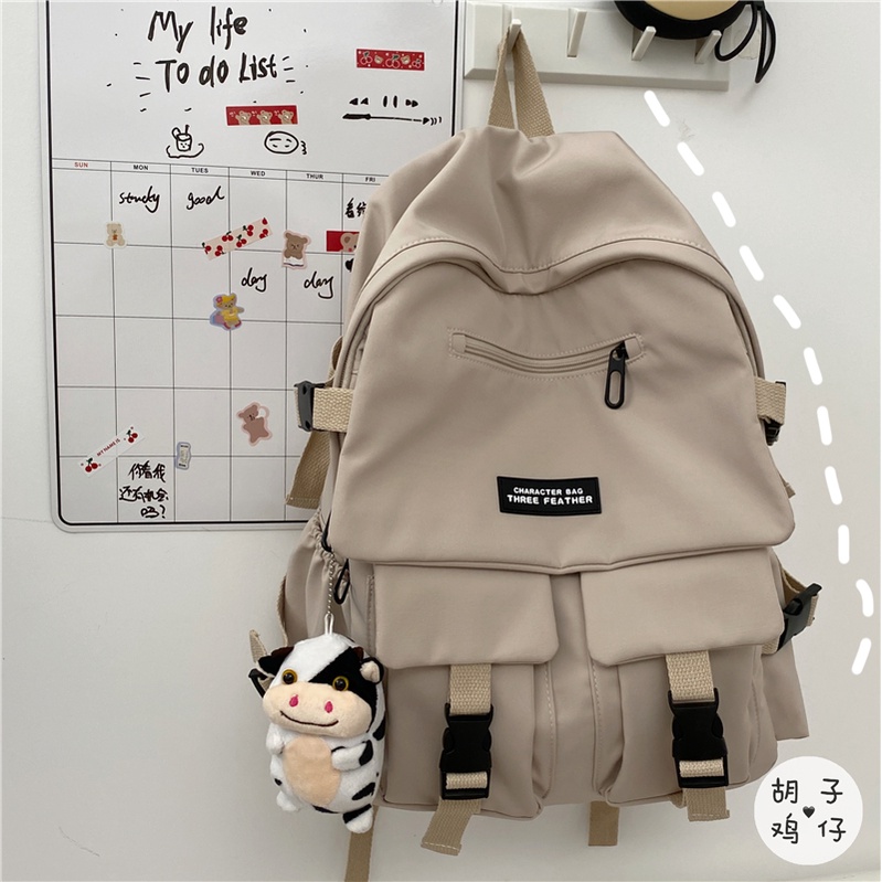 Balo đi học ulzzang , cặp unisex nam nữ 2 túi character B118.