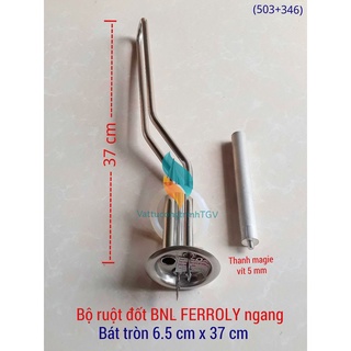 Bộ ruột đốt bình nóng lạnh ferroli ngang 2 chân bát tròn 6.5cm x 37 cm + thanh magie 5mm