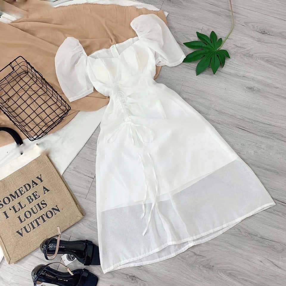 Váy Dự Tiệc Váy Thiết Kế Chất Lụa Xốp Thái Siêu Đẹp Hanaki HNK0025 | BigBuy360 - bigbuy360.vn