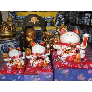 Mèo Thần Tài May Mắn Như Ý Cát Tường Thiên Kim Vạn Lượng [Trầm Hương Búp Sen]