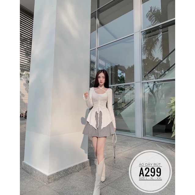 Bigsize Áo dây rút A299