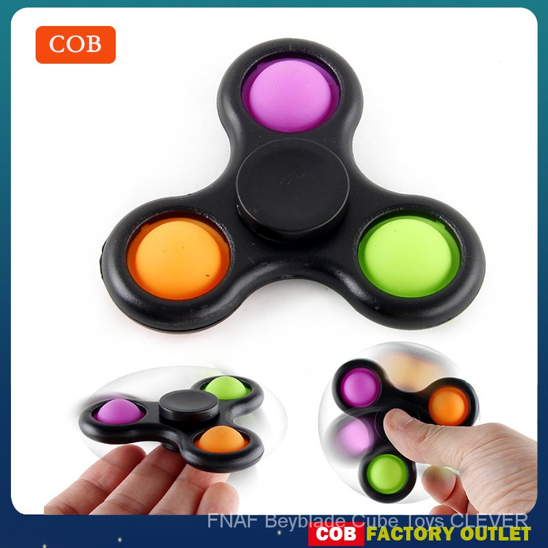  COB ABS Fidget Spinner EDC Spinner For Autism ADHD Anti Stress Hand Spinners Bearing Trispinner Finger Toy Focus Fidgeting Restless Tri-Spinner High Quality Adult Kids Funny Toys