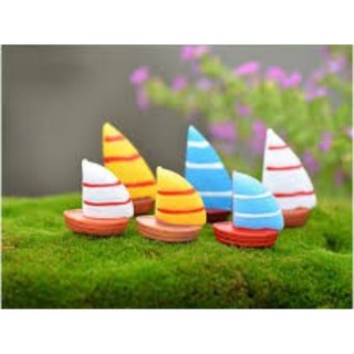Thuyền buồm - Phụ kiện tiểu cảnh chậu cây, hồ cá, mô hình trang trí