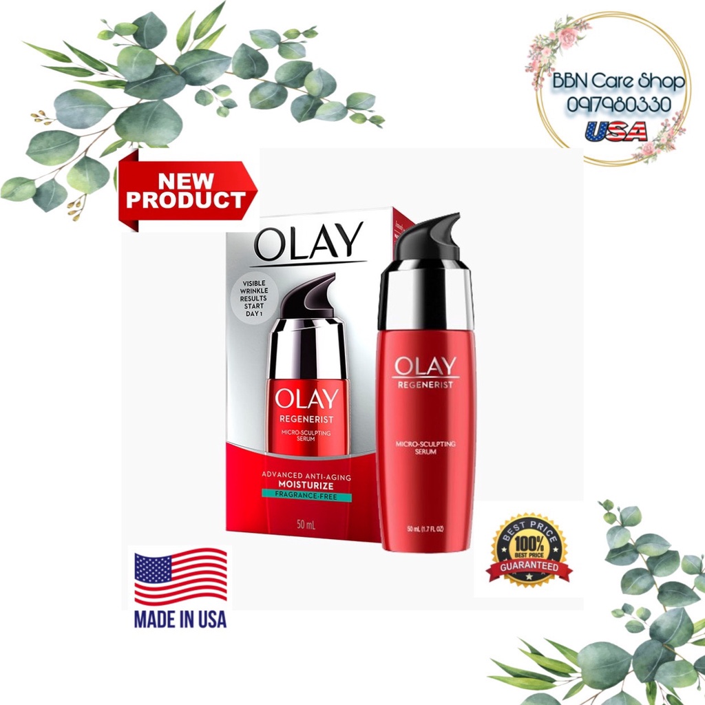 Serum Ordinary Dưỡng Da Chống Lão Hoá Olay Regenerist Micro Sculpting Serum 50ml - Serum Olay đỏ [Hàng Mỹ] | BigBuy360 - bigbuy360.vn