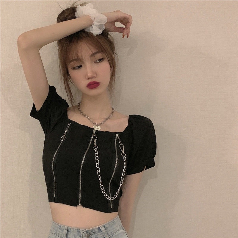 Áo Dệt Kim Cổ Vuông Thời Trang Pháp Quyến Rũ Cho Nữ