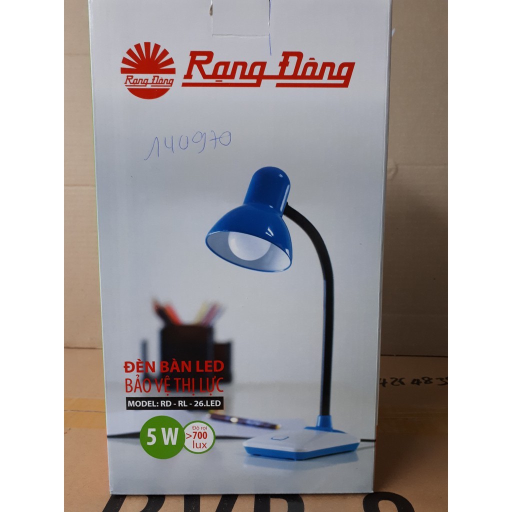 Đèn bàn bảo vệ thị lực Rạng Đông LED 5W - màu xanh (RD-RL-26.LED)