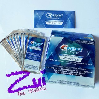 Hộp 20 miếng dán trắng răng Crest 3D White Professional