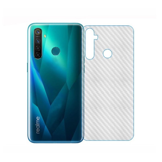 Miếng dán bảo vệ mặt lưng điện thoại bằng sợi carbon 3d cho Oppo Realme X50 (5G) 5i C3 C2