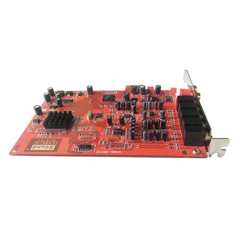 PCI-E Computer Built-in Sound Card 5.1 Channel Card SB0105 Red