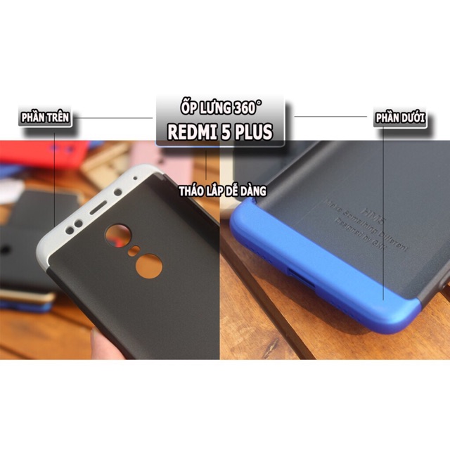 Ốp Lưng 360 Độ GKK (3 mảnh) Xiaomi Redmi 5 Plus Redmi5