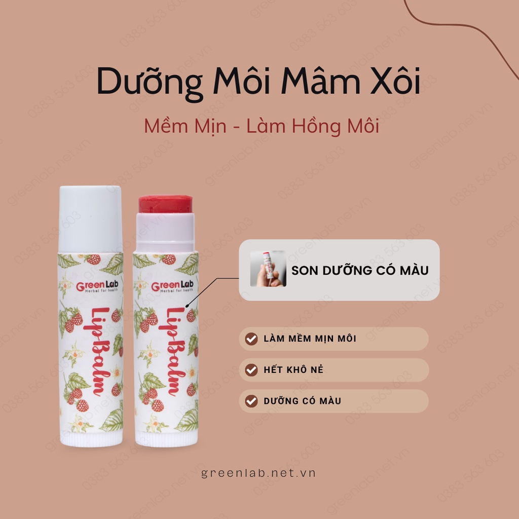 Son Dưỡng Môi GreenLab Môi Mềm Mại Giảm Thâm Môi 4g