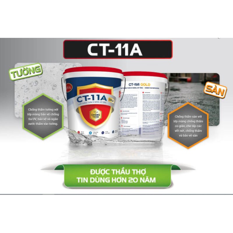 [VUA CHỐNG THẤM] KOVA CT11A GOLD Chai 1kg - Chất chống thấm cho xi măng bê tông dưới dạng hỗn hợp với xi măng