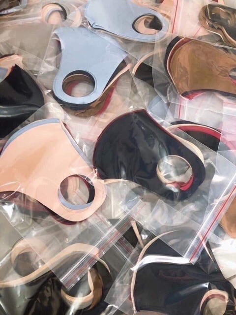 Khẩu trang em bé vải poly 2 da mềm mịn, co giãn mát &amp; ôm vừa kín mặt tái sử dụng nhiều lần