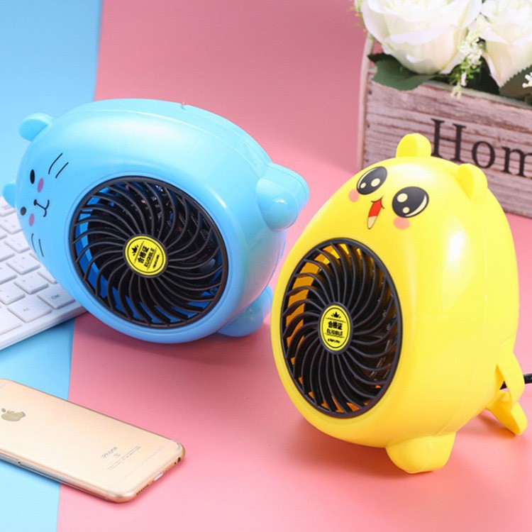 💖FreeShip💖 Quạt Sưởi Mini Hình Thú 600W đa năng - Máy sưởi để bàn đa năng hình thú sưởi ấm phòng đáng yêu