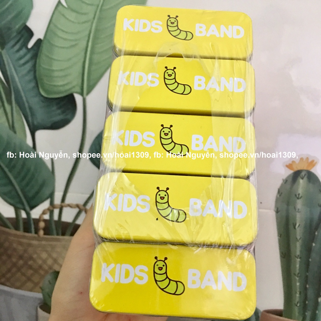 Băng Keo Cá Nhân Hộp Thiếc Hồng Pororo Kids Band (Hộp 2 size - 25 miếng)