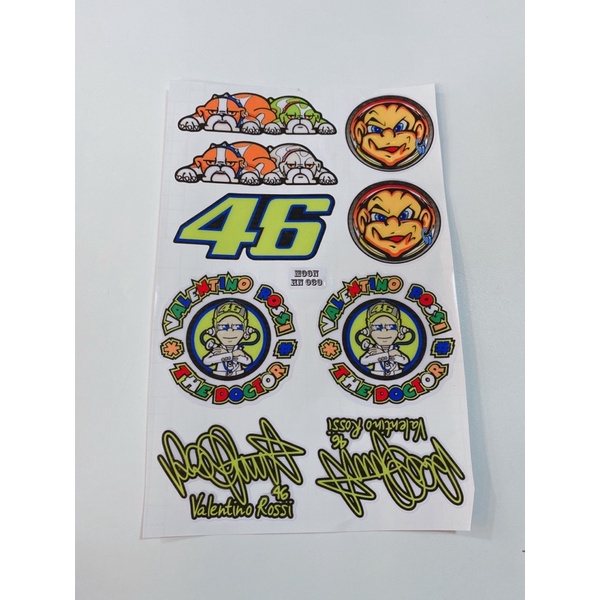 Decal tem nổi dán xe máy 46 Valentino Rosi, tem cao cấp chống thấm nước, không bay màu