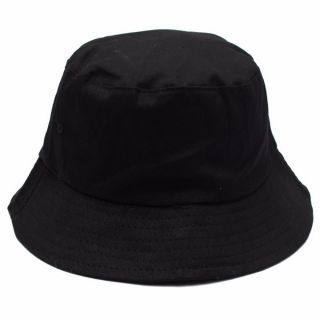 NÓN BUCKET TAI BÈO MÀU ĐEN TRƠN