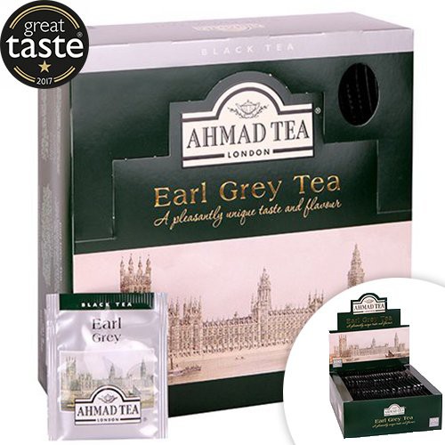 Trà đen Bá tước Ahmad 200g  (túi lọc có bao thiếc - 100 túi/hộp) - Ahmad Earl Grey Tea 200g/100bags