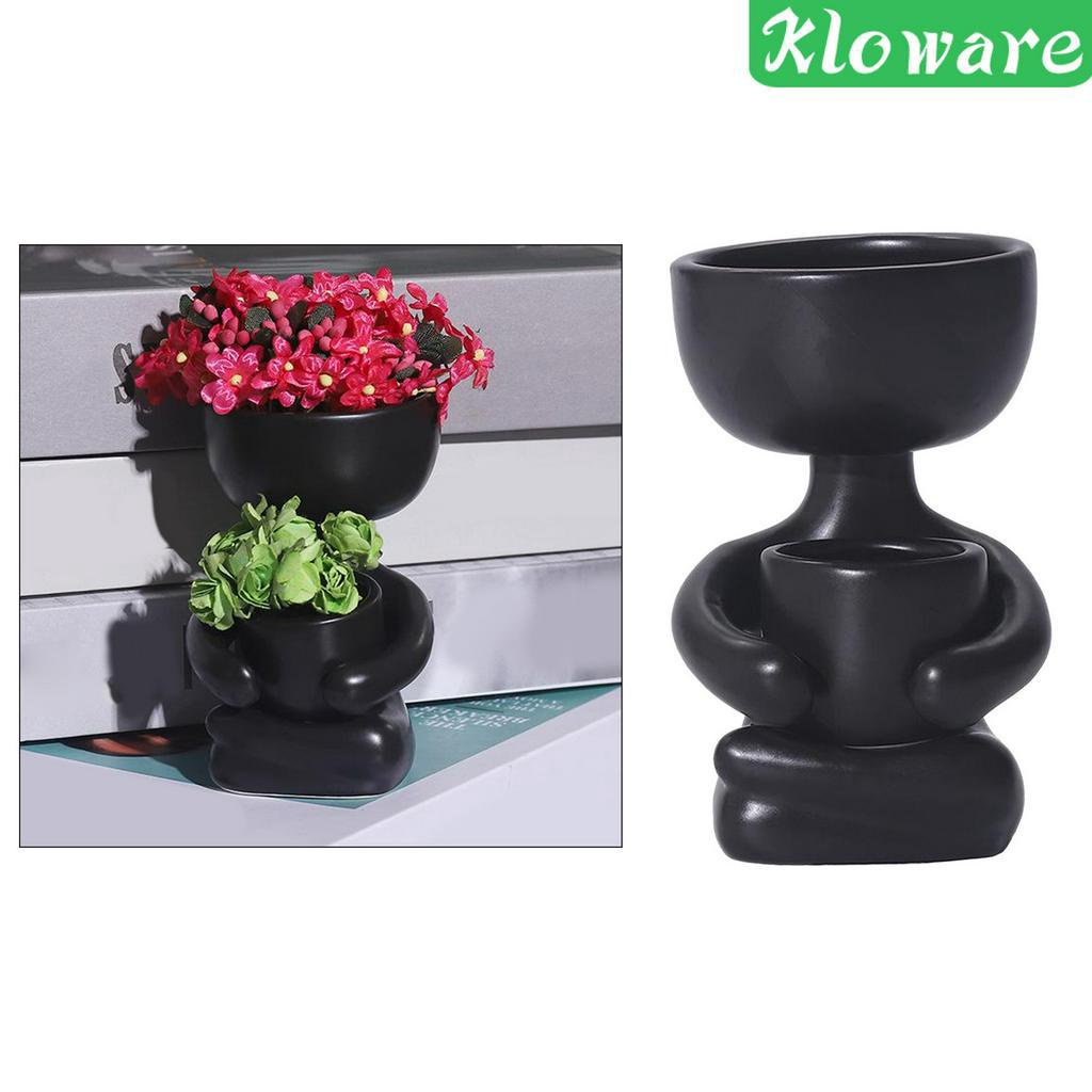 Chậu Gốm Trồng Cây Bonsai Hình Chân Dung Người Độc Đáo