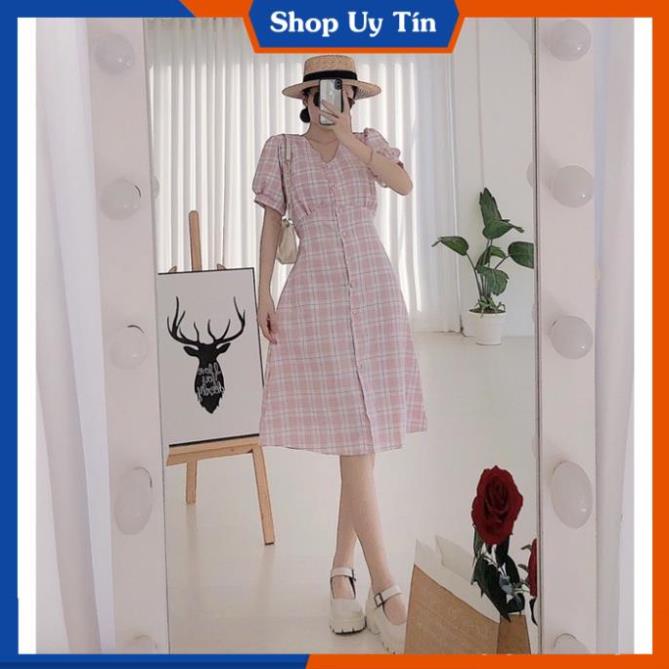Đầm Caro Kẻ Sọc  Váy Công Sở Cao Cấp Thiết Kế Suông Kiểu BabyDoll Hàn Quốc Đi Dự Tiệc Cưới, Đi Chơi Xanh VD046 | BigBuy360 - bigbuy360.vn