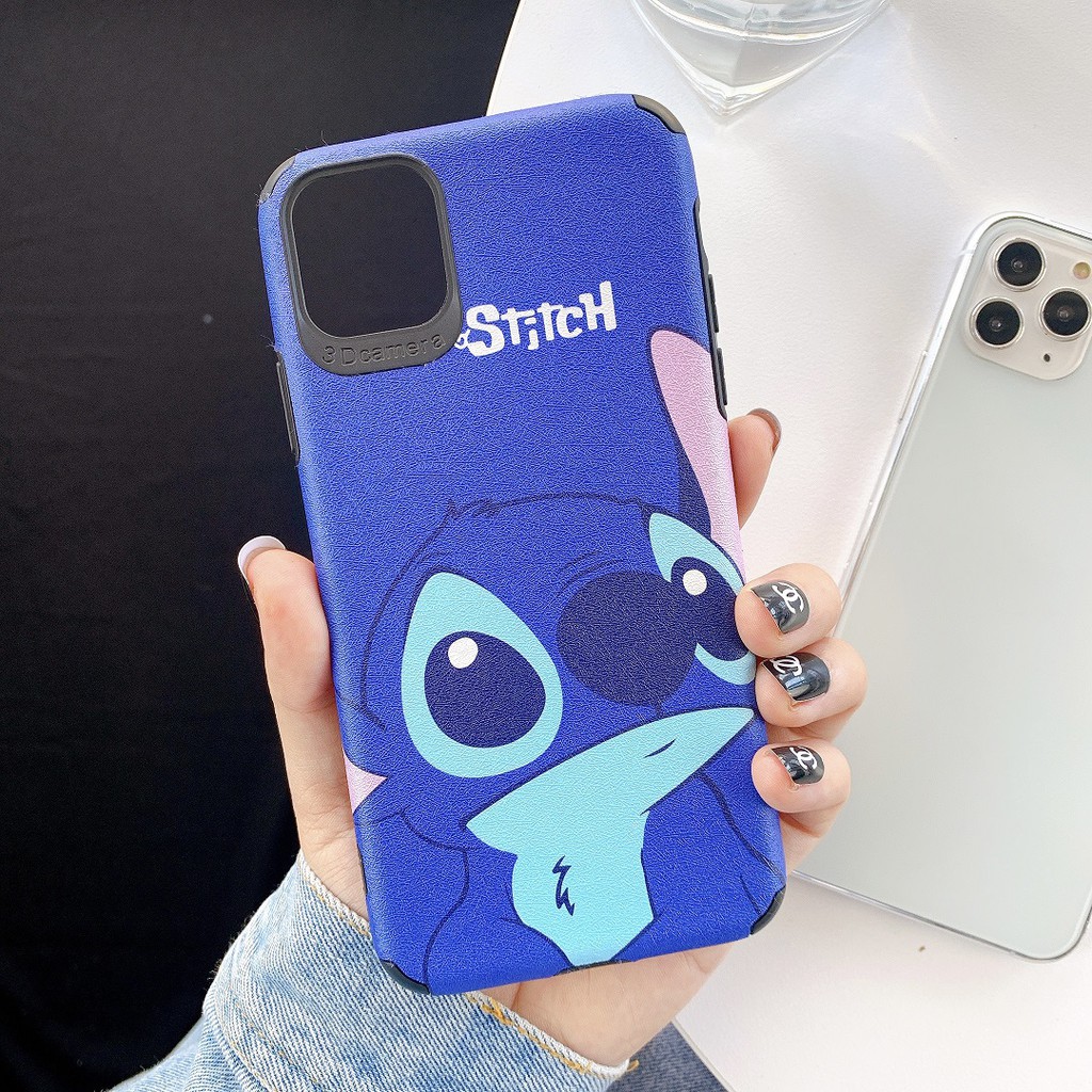 [ IPHONE ] Ốp Lưng Da IMD Lilo Stitch - R090