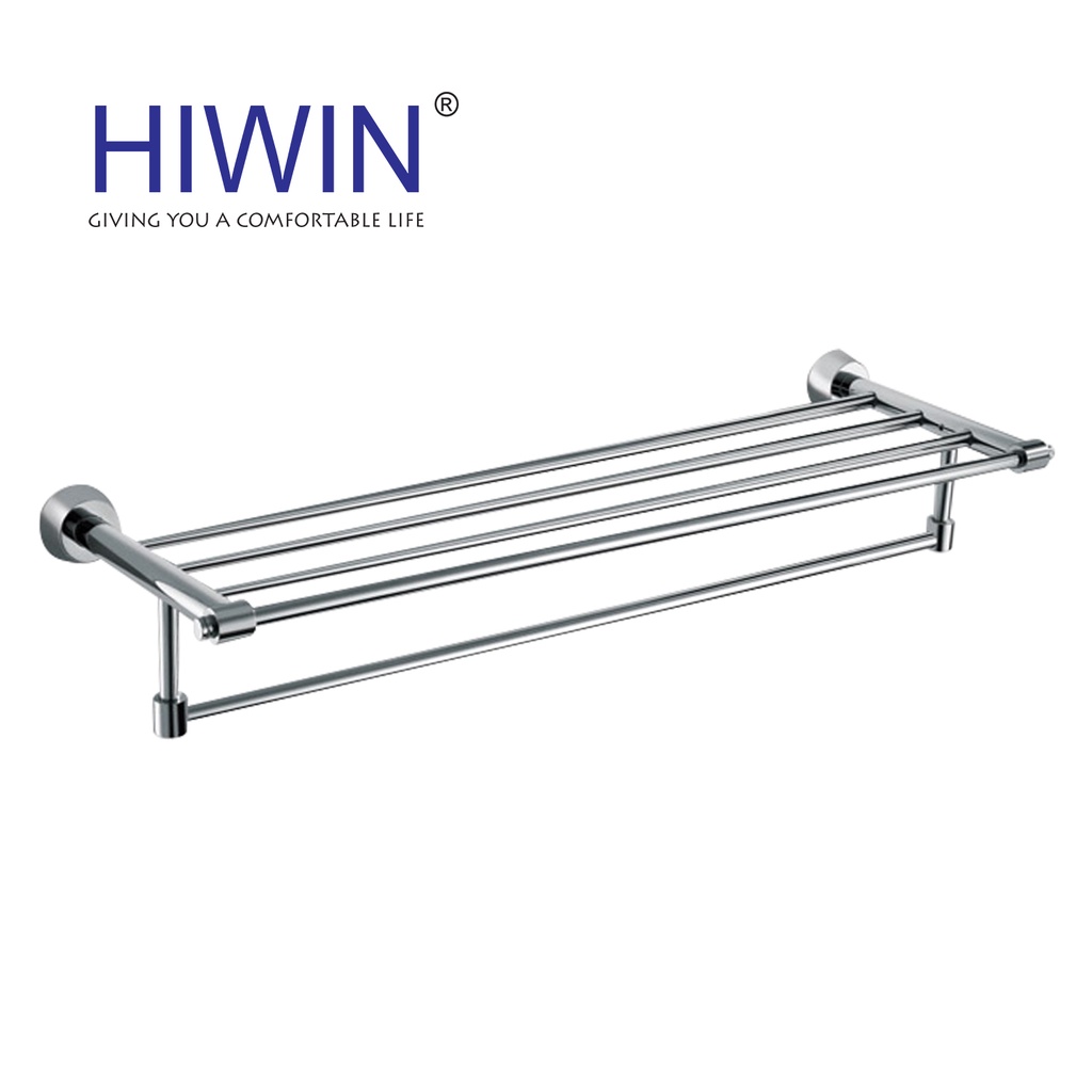 Giàn khăn, giá treo khăn nhà tắm inox 304 mặt gương kích thước 600x220x105 HIWIN Y-639