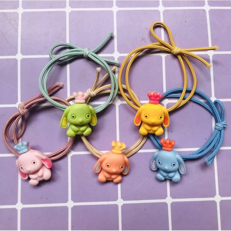 Dây Cột Tóc Voi Vương Miệng Xinh Xắn Cho Nữ