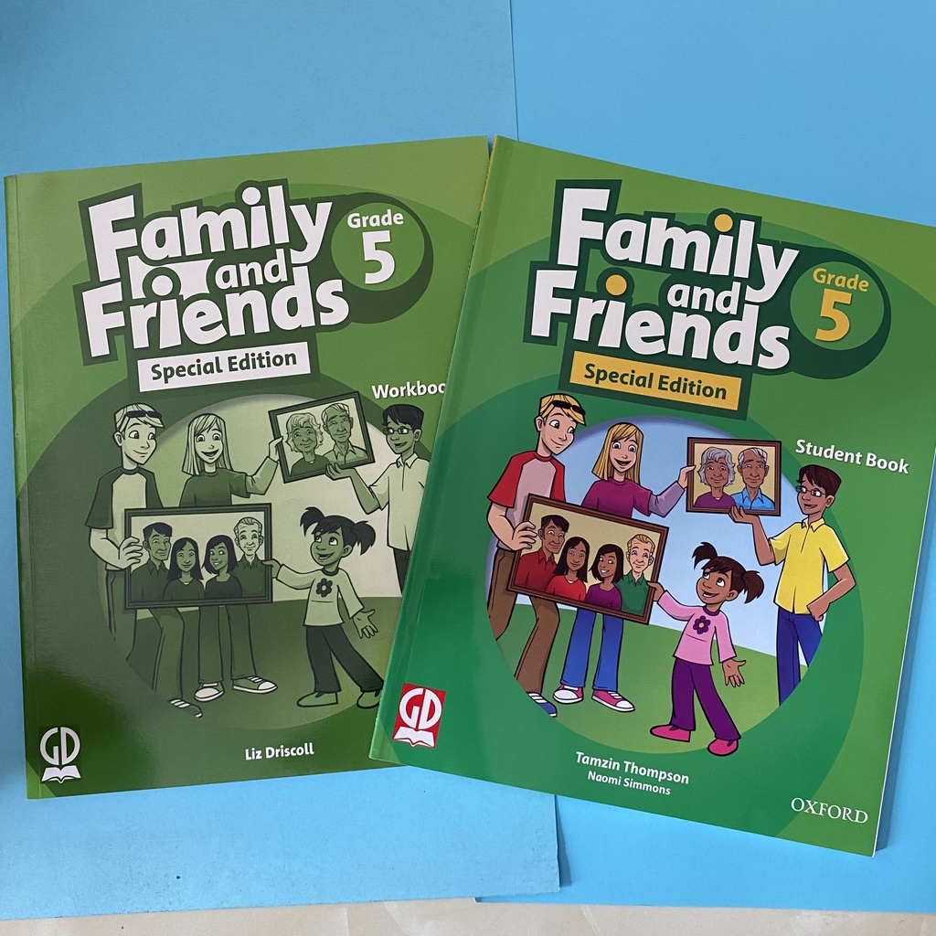 Kèm bìa bao và giấy nhãn Tiếng Anh Family And Friends Lớp 1, 2, 4, 5
