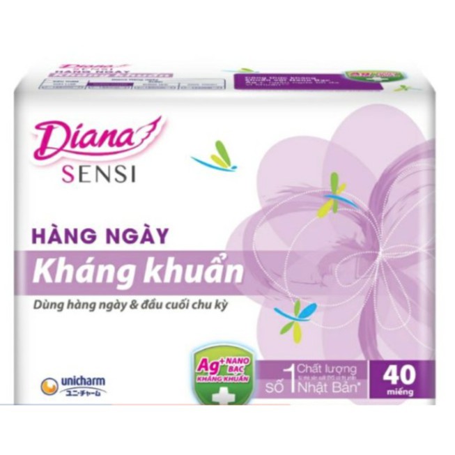 GÓI 40 MIẾNG DIANA SENSI HÀNG NGÀY KHÁNG KHUẨN